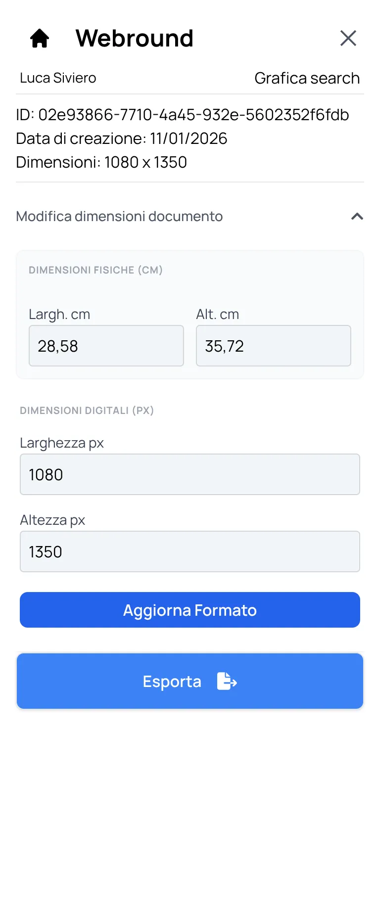 Webround Documents export
