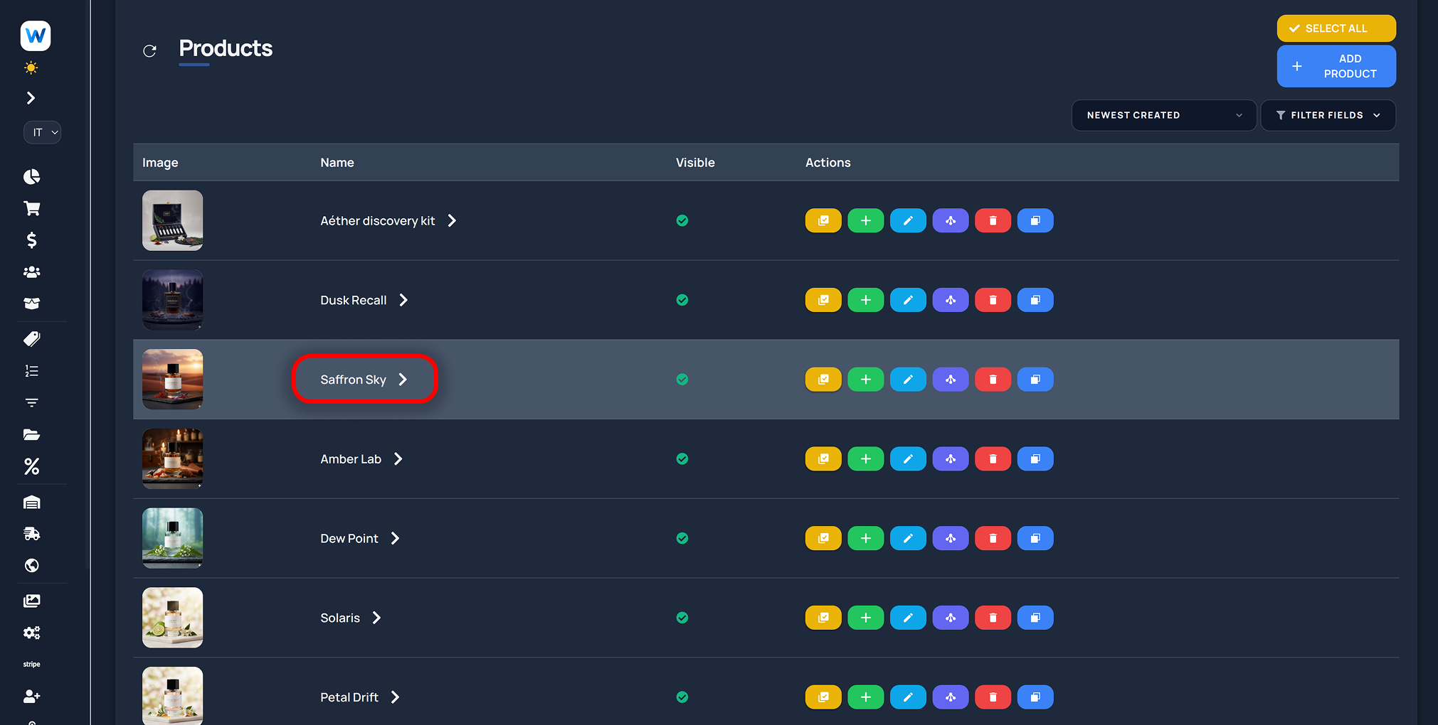 Webround Commerce Product Navigation